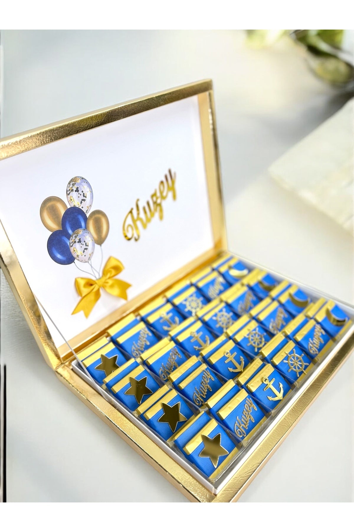 Personalized Chocolate Favor – Baby Shower Favors – Elegant Custom Gift 48 PCS