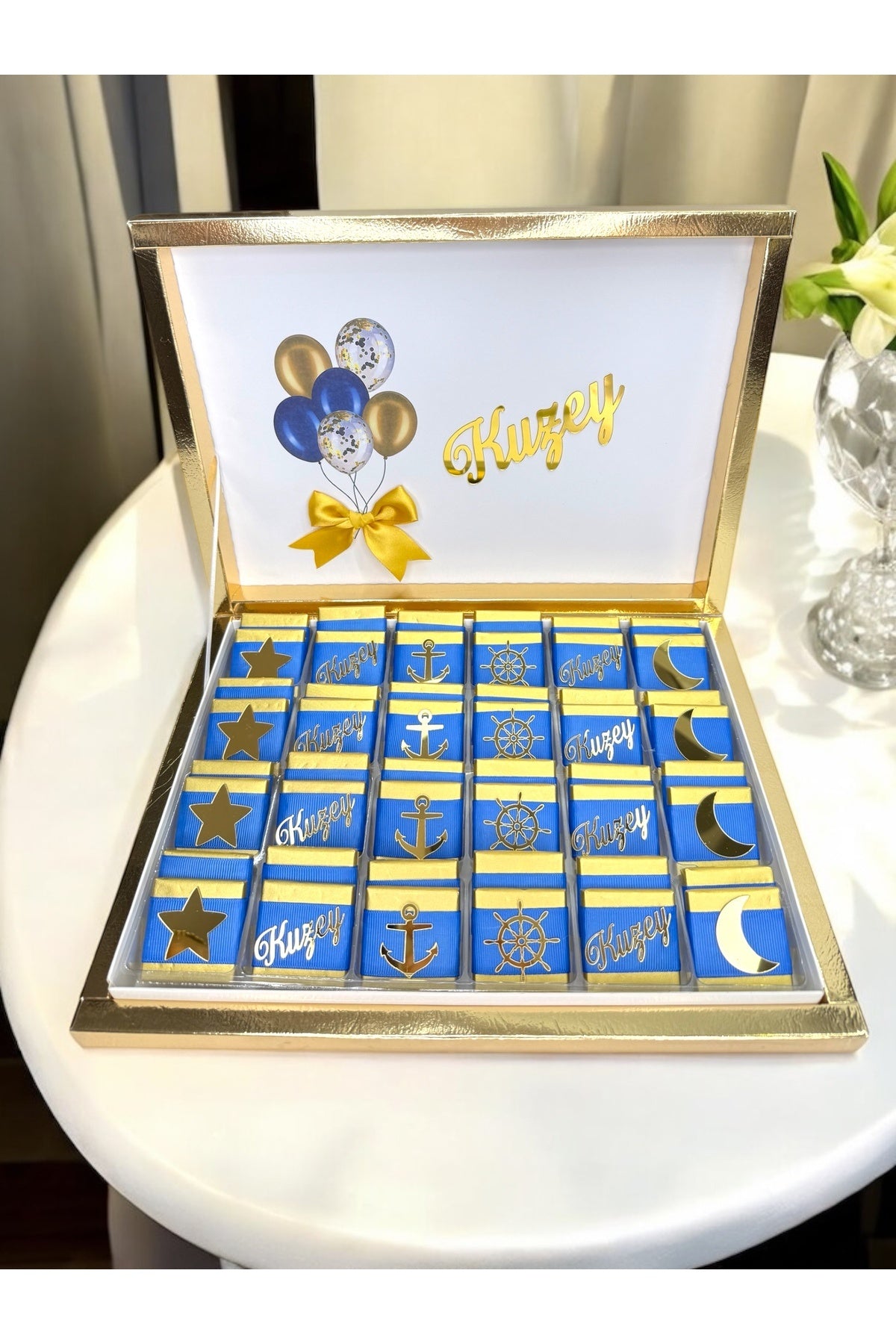 Personalized Chocolate Favor – Baby Shower Favors – Elegant Custom Gift 48 PCS