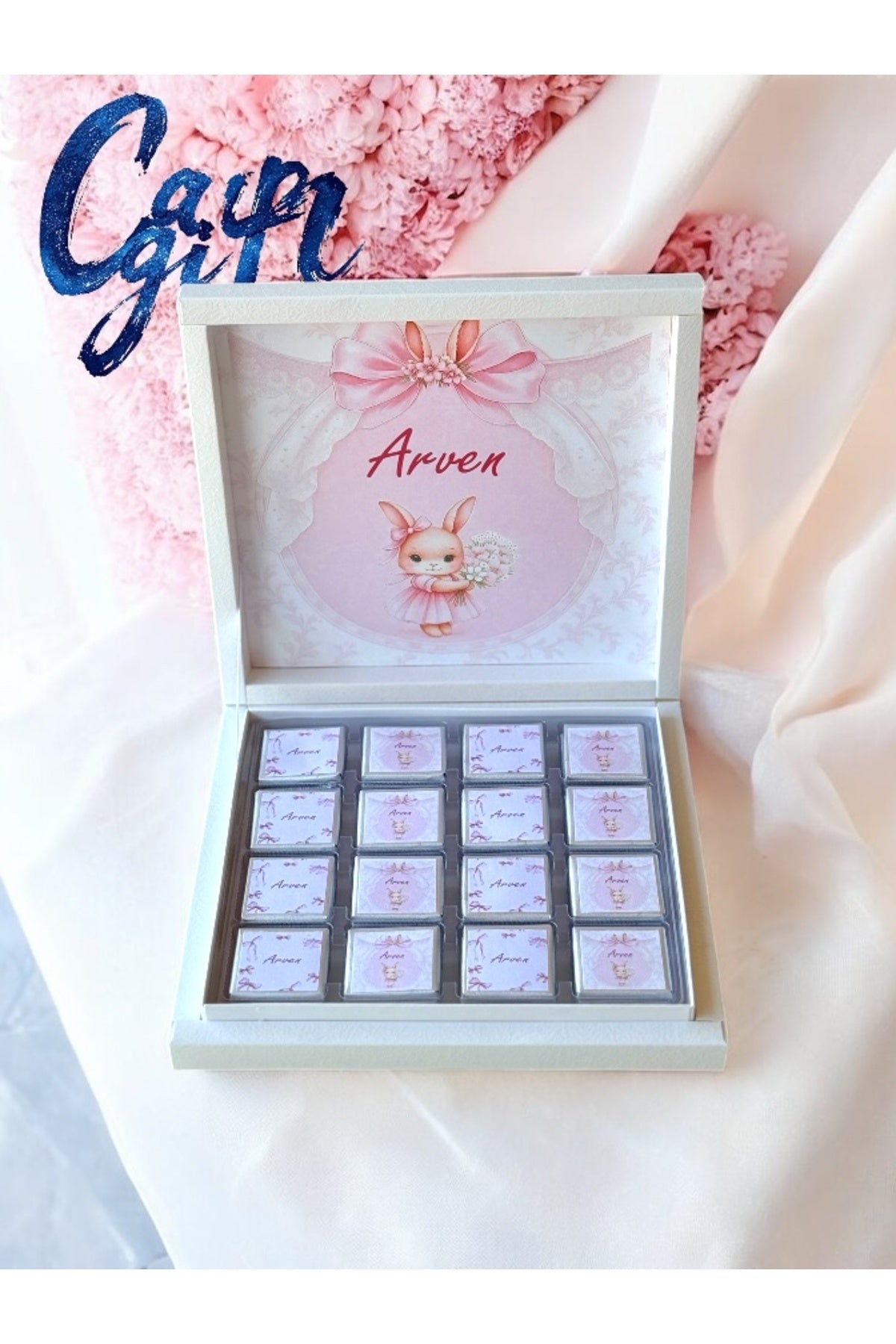 Personalized Chocolate Favor – Baby Shower Favors – Elegant Custom Gift 72 PCS