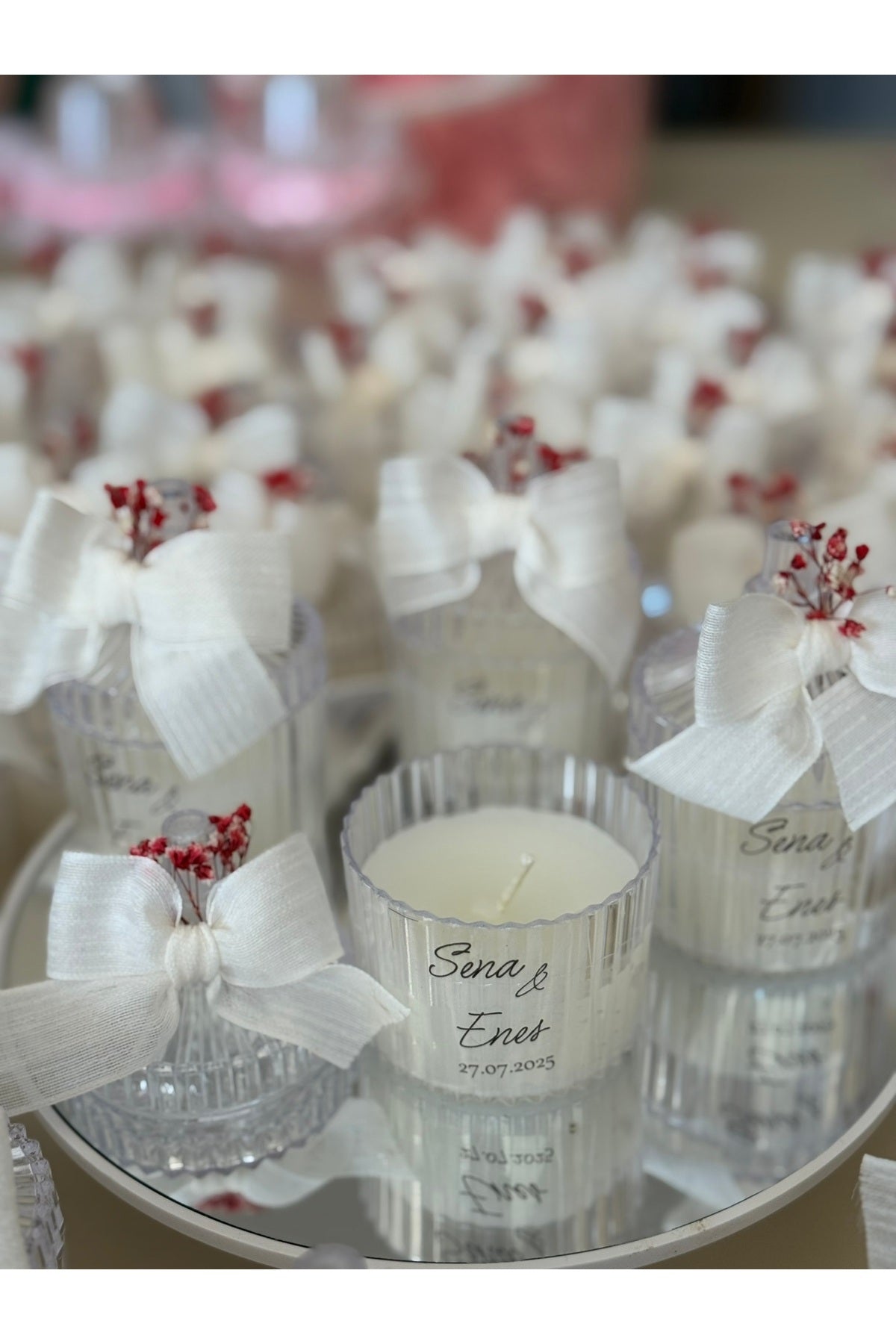 Personalized Candle Favor – Baby Shower Favors – Elegant Custom Gift 10 PCS