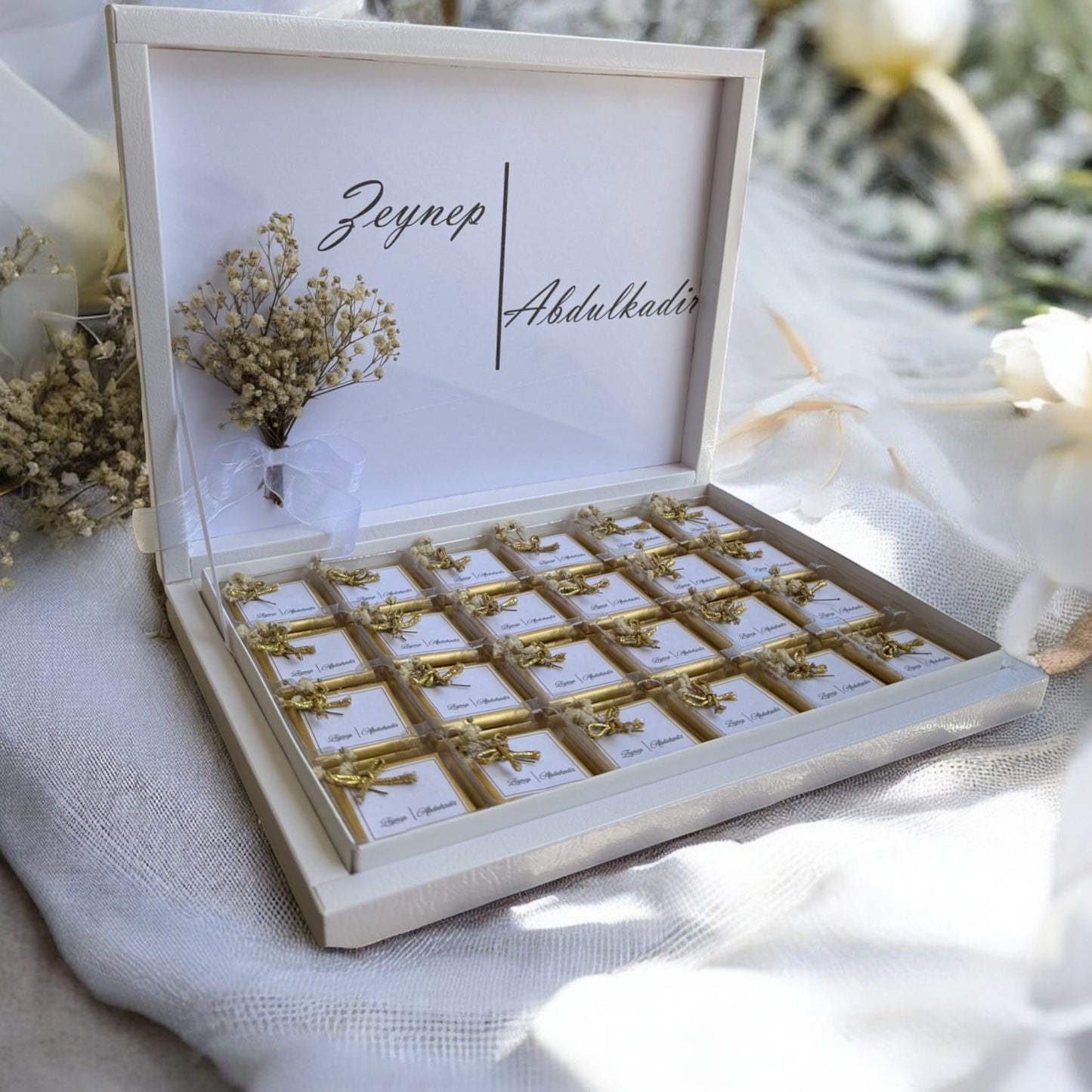 İsimli (Nikah - Söz -Kız İsteme-Nişan Çikolatası) 48 Adet