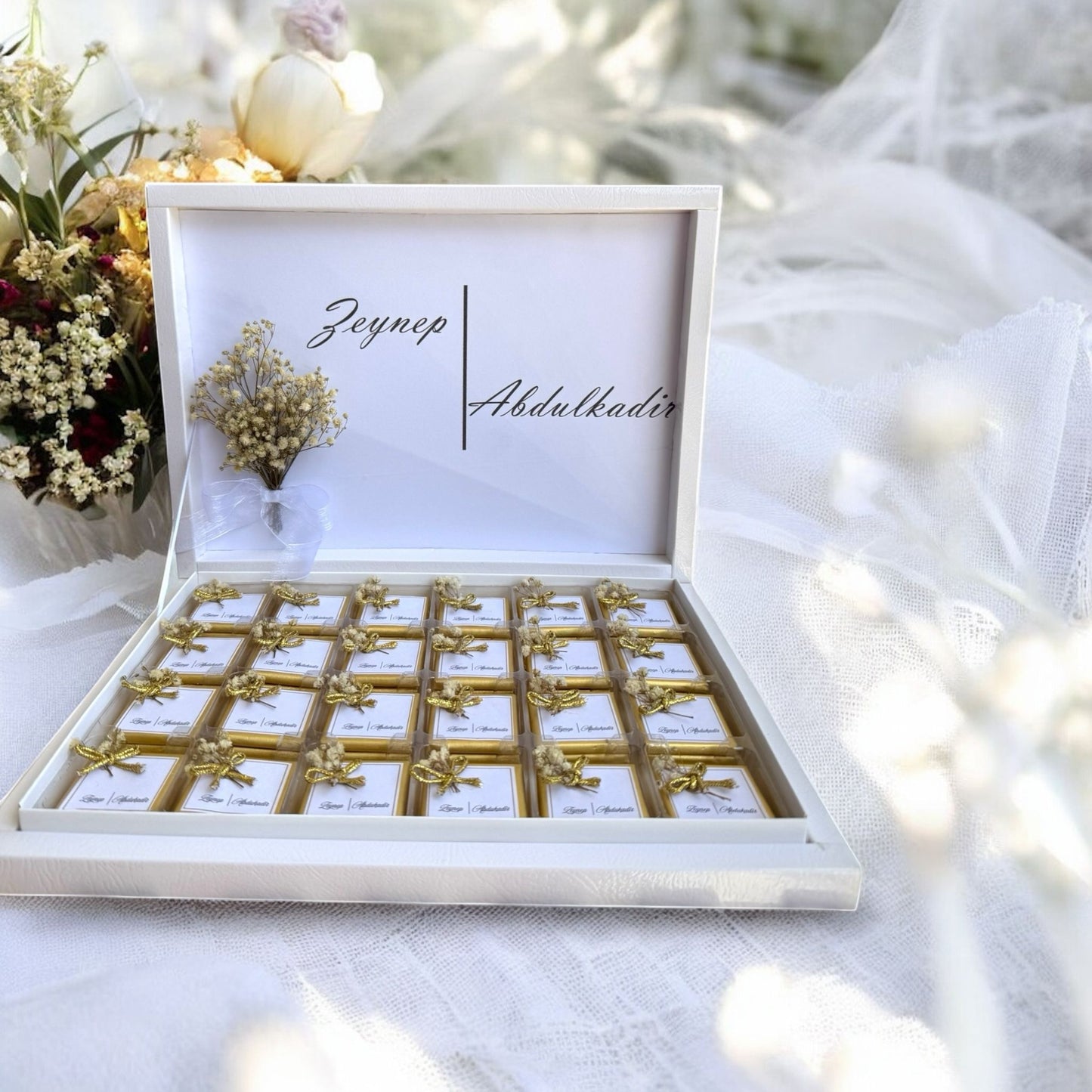 İsimli (Nikah - Söz -Kız İsteme-Nişan Çikolatası) 48 Adet