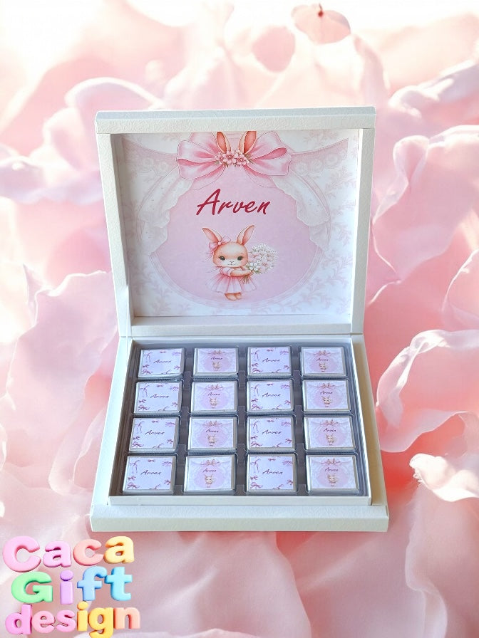 Personalized Chocolate Favor – Baby Shower Favors – Elegant Custom Gift 72 PCS