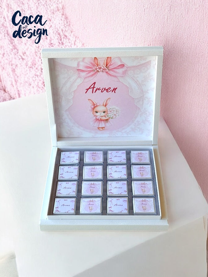 Personalized Chocolate Favor – Baby Shower Favors – Elegant Custom Gift 72 PCS