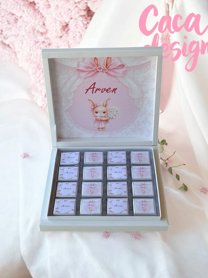 Personalized Chocolate Favor – Baby Shower Favors – Elegant Custom Gift 72 PCS