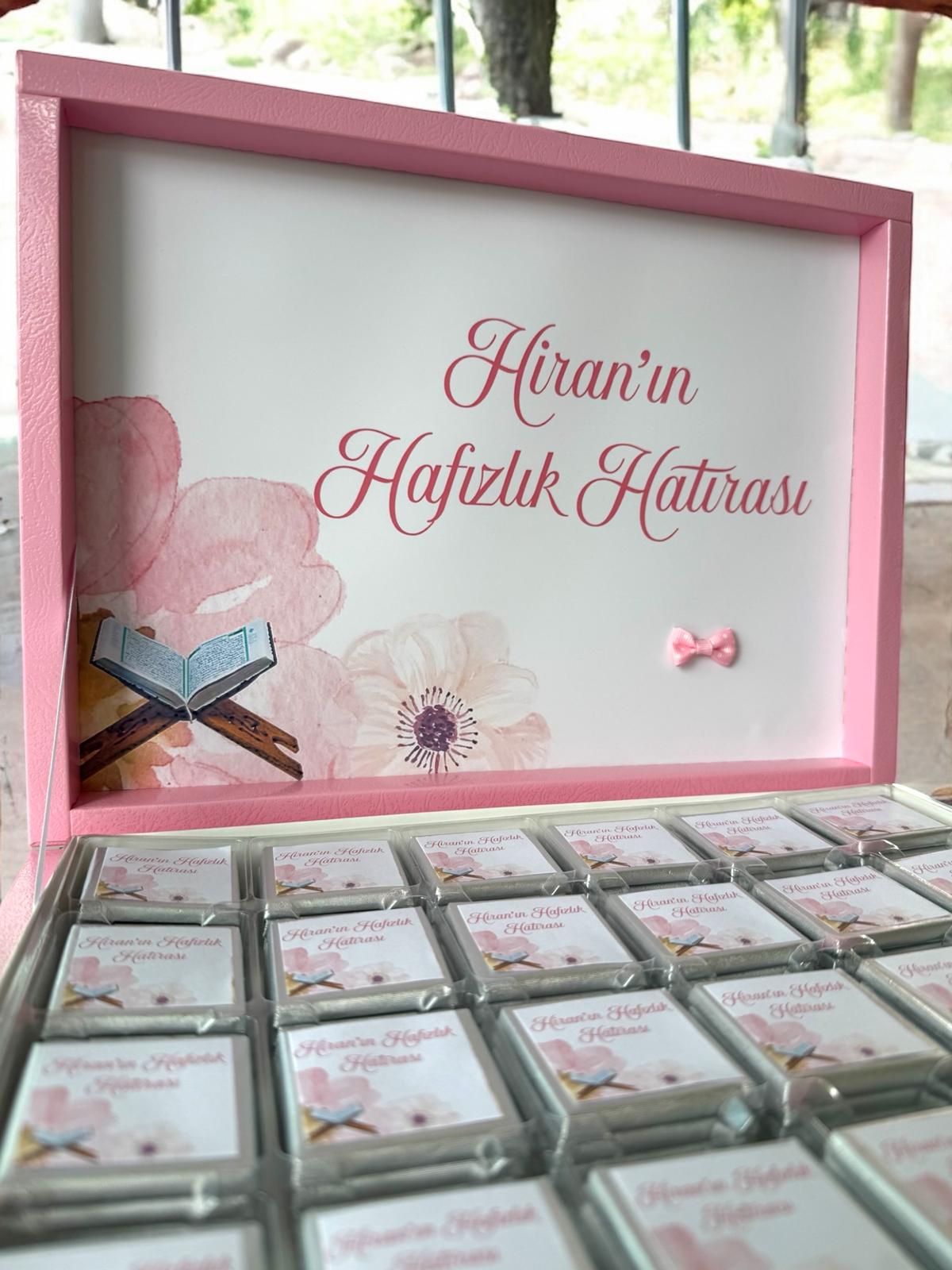 Kişiye Özel Hafızlık Hatıra Çikolata Kutusu 72 Adet