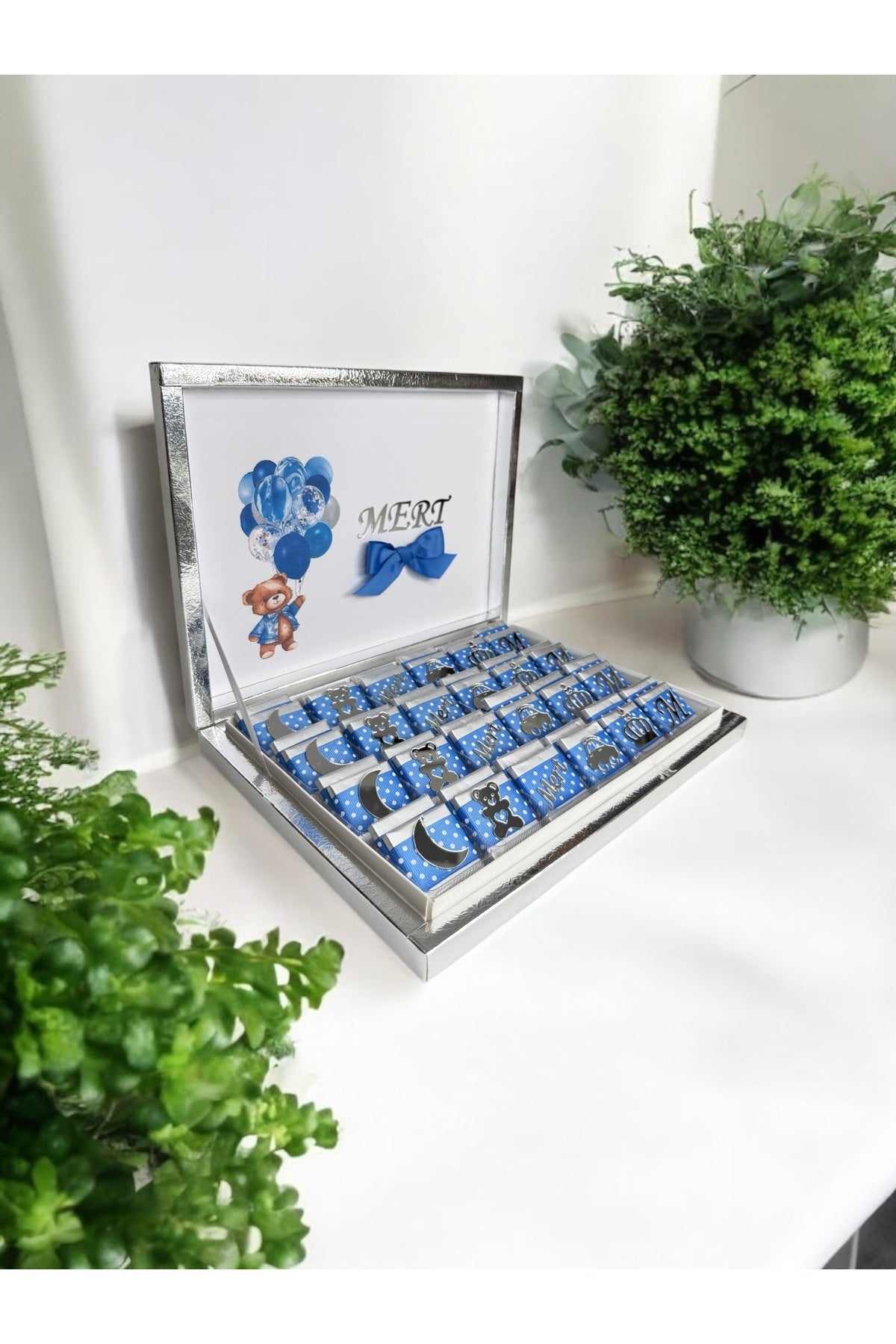 Personalized Chocolate Favor – Baby Shower Favors – Elegant Custom Gift 48 PCS