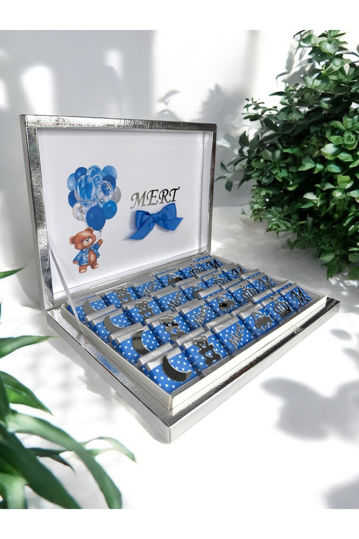 Personalized Chocolate Favor – Baby Shower Favors – Elegant Custom Gift 48 PCS