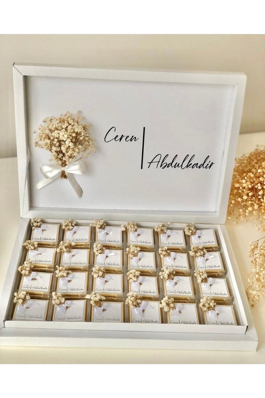 Nişan-Söz-Düğün-Nikah-Kız İsteme Çikolatası 48 Adet