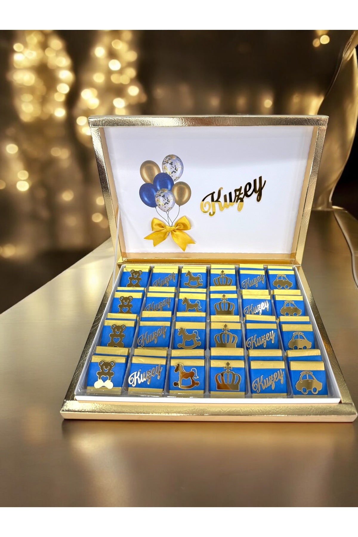 Personalized Chocolate Favor – Baby Shower Favors – Elegant Custom Gift 48 PCS