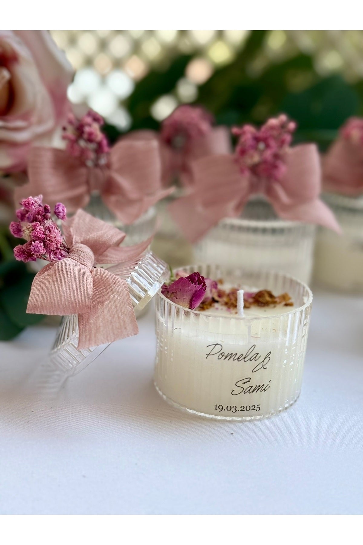 Personalized Candle Favor – Baby Shower Favors – Elegant Custom Gift 10 PCS