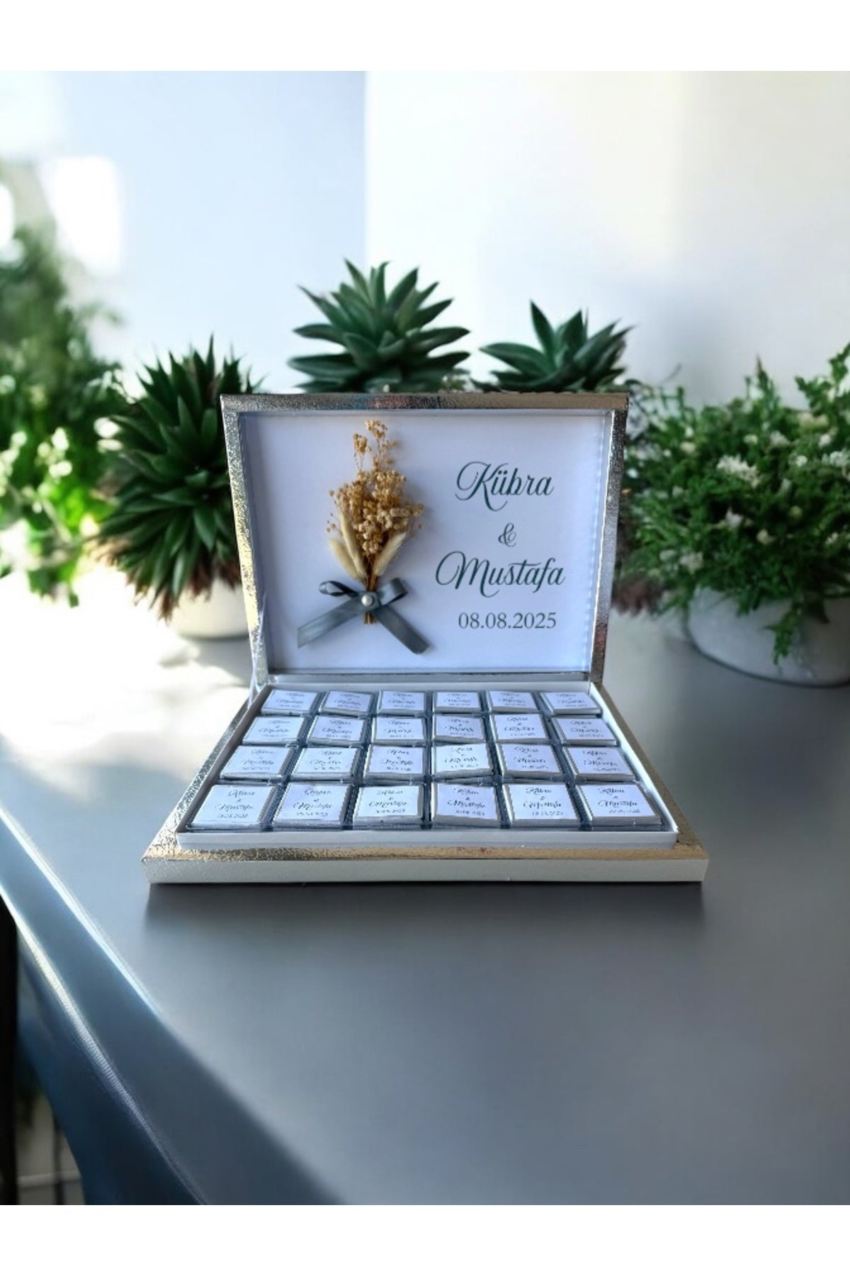 İsme Özel Nikah-Söz-Nişan-Kız İsteme-Bebek Çikolatası 72 Adet