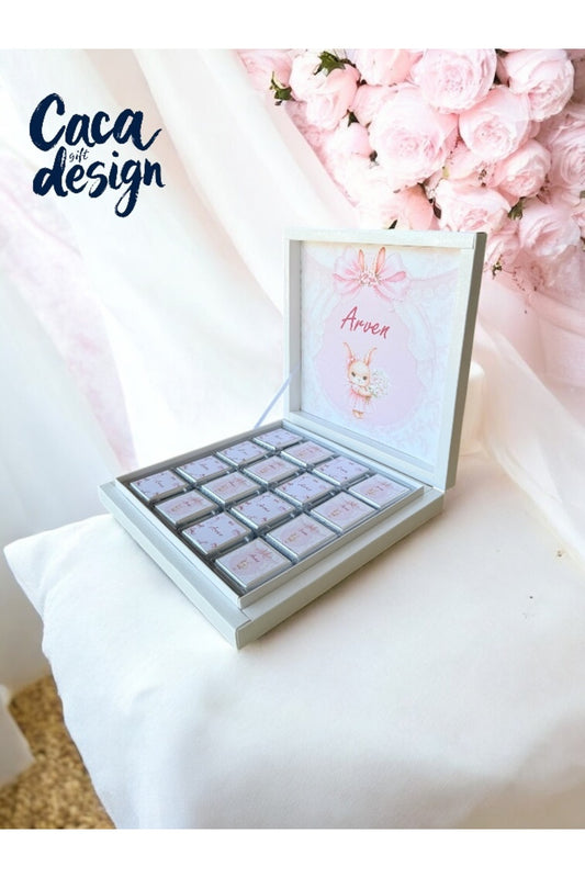 Personalized Chocolate Favor – Baby Shower Favors – Elegant Custom Gift 72 PCS