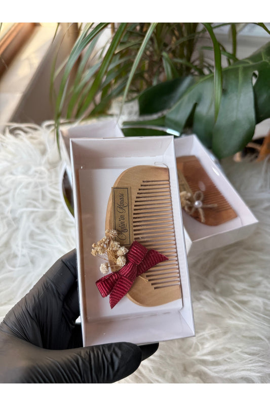 Nikah-Kına-Söz-Bride Hediyelik Ahşap Tarak 10 Adet