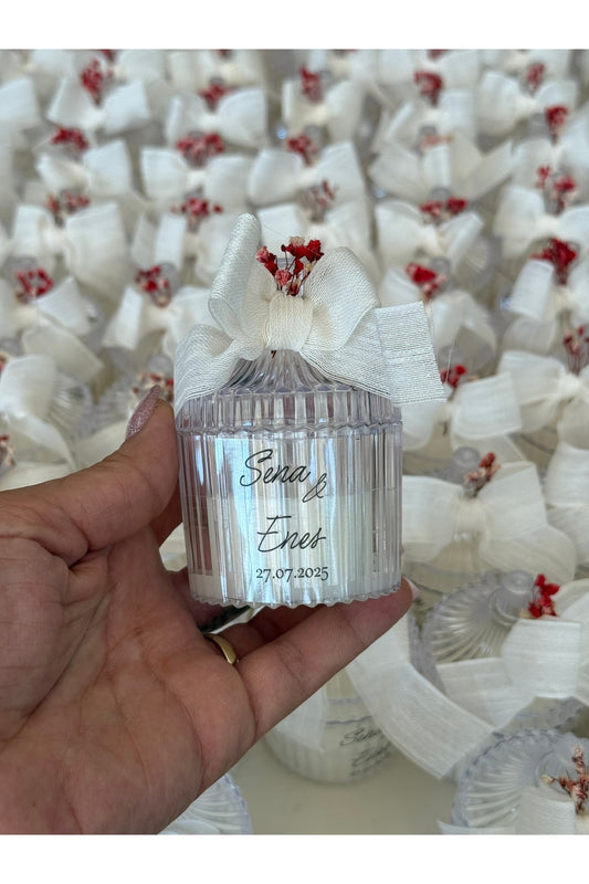 Personalized Candle Favor – Baby Shower Favors – Elegant Custom Gift 10 PCS