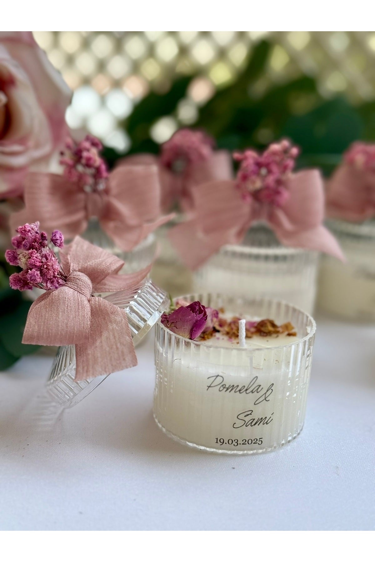Personalized Candle Favor – Baby Shower Favors – Elegant Custom Gift 10 PCS