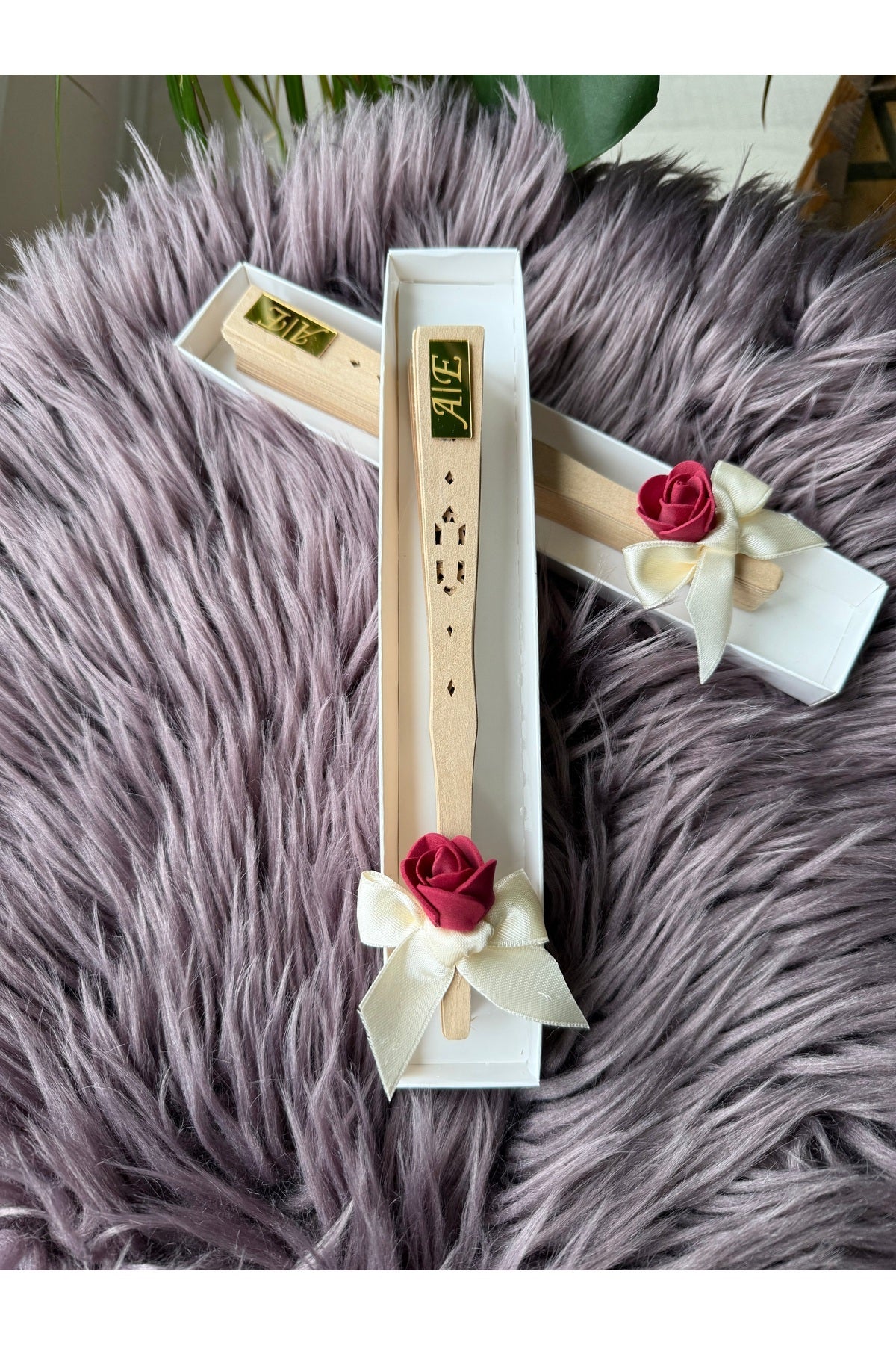 Lüx İsimli Hediyelik Yelpaze 🪭  6 Adet (Düğün, Nikah, Bride Hatırası)