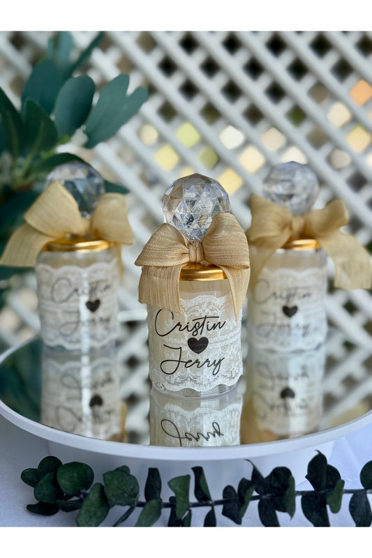 Elegant Candle Favor – Wedding & Engagement Party – Personalized Favor 10 PCS