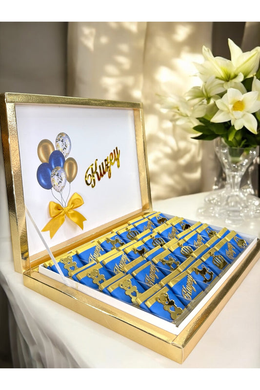 Personalized Chocolate Favor – Baby Shower Favors – Elegant Custom Gift 48 PCS