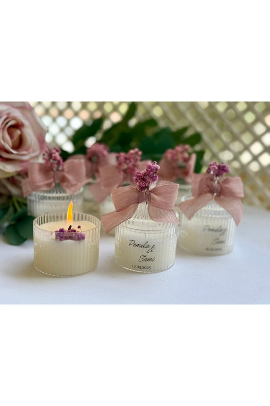 Personalized Candle Favor – Baby Shower Favors – Elegant Custom Gift 10 PCS