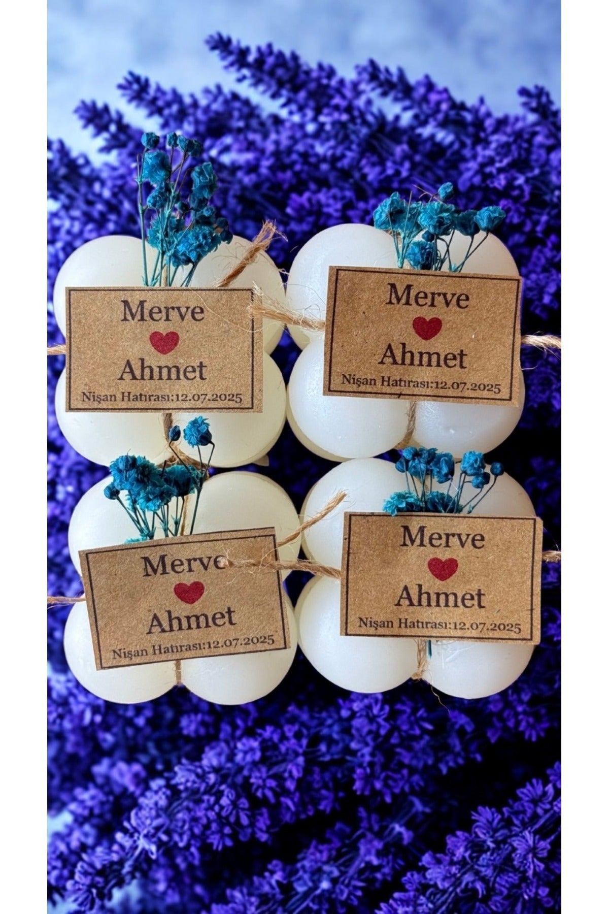 Elegant Candle Favor – Wedding & Engagement Party – Personalized Favor 10 PCS