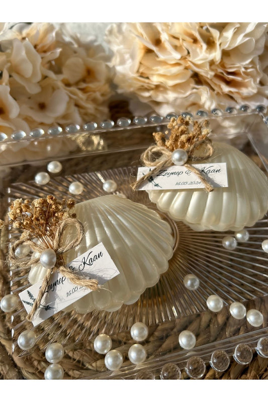 Personalized Candle Favor – Baby Shower Favors – Elegant Custom Gift 10 PCS