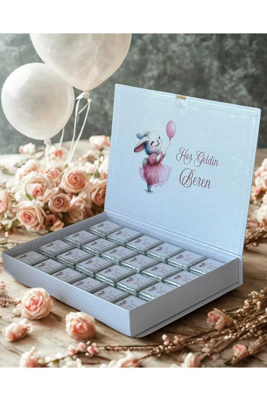 Personalized Chocolate Favor – Baby Shower Favors – Elegant Custom Gift 72 PCS