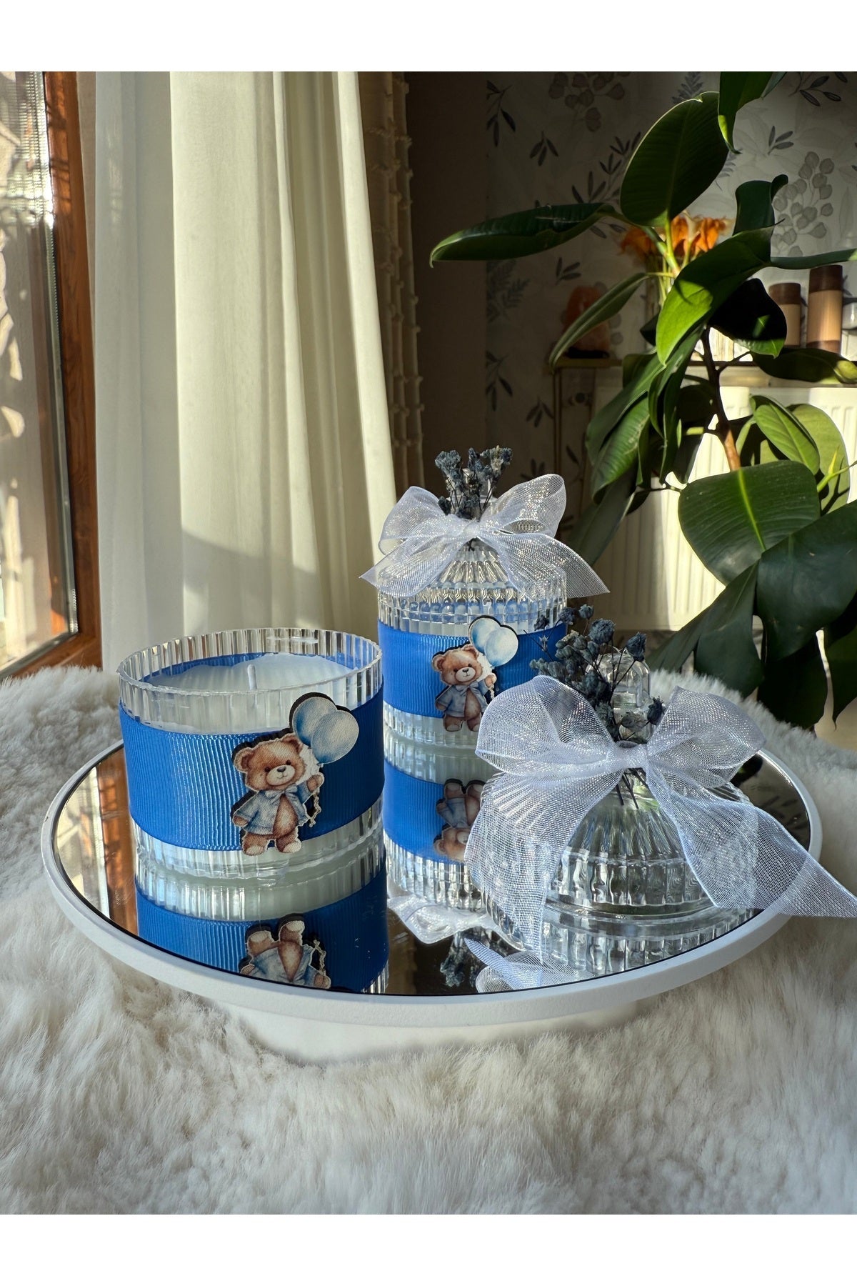 Personalized Candle Favor – Baby Shower Favors – Elegant Custom Gift 10 PCS