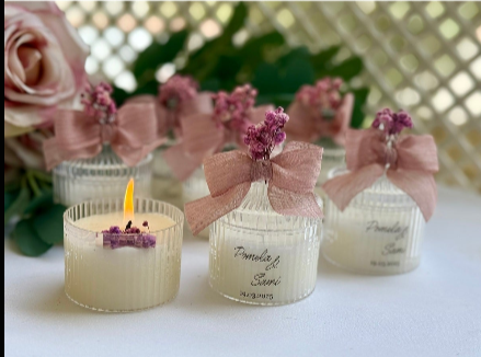 Personalized Candle Favor – Baby Shower Favors – Elegant Custom Gift 50 PCS