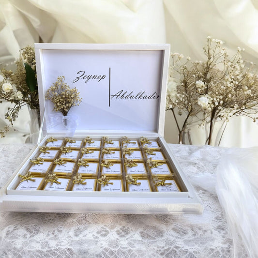 İsimli (Nikah - Söz -Kız İsteme-Nişan Çikolatası) 48 Adet