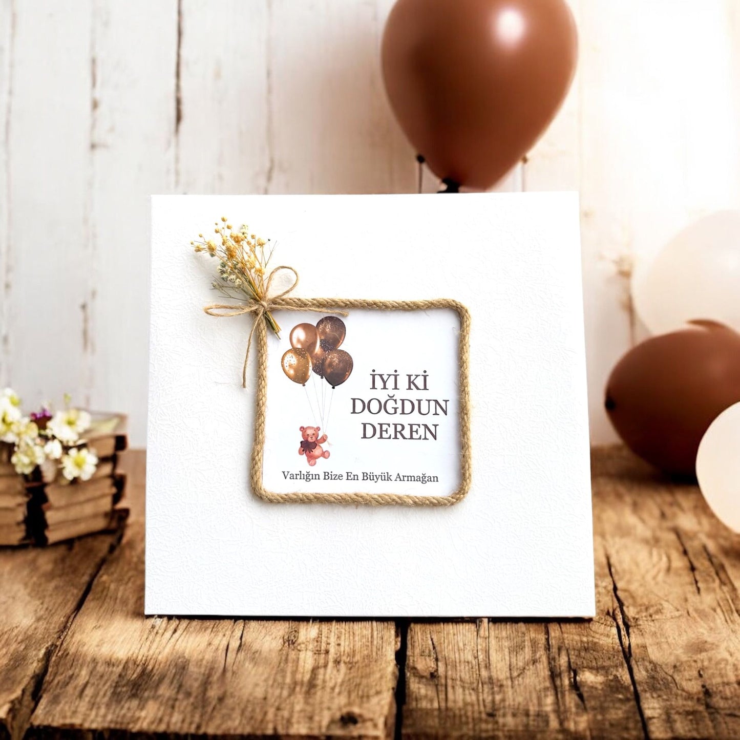 İsme Özel Balonlu 48 Adet Çikolata ( Doğum, Doğum Günü, Mevlit)