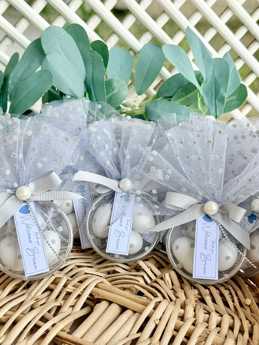 10 Adet İnci Süslemeli Magnetsiz Halka Şekerleme (Nikah, Nişan, Söz, Düğün Hediyeliği)
