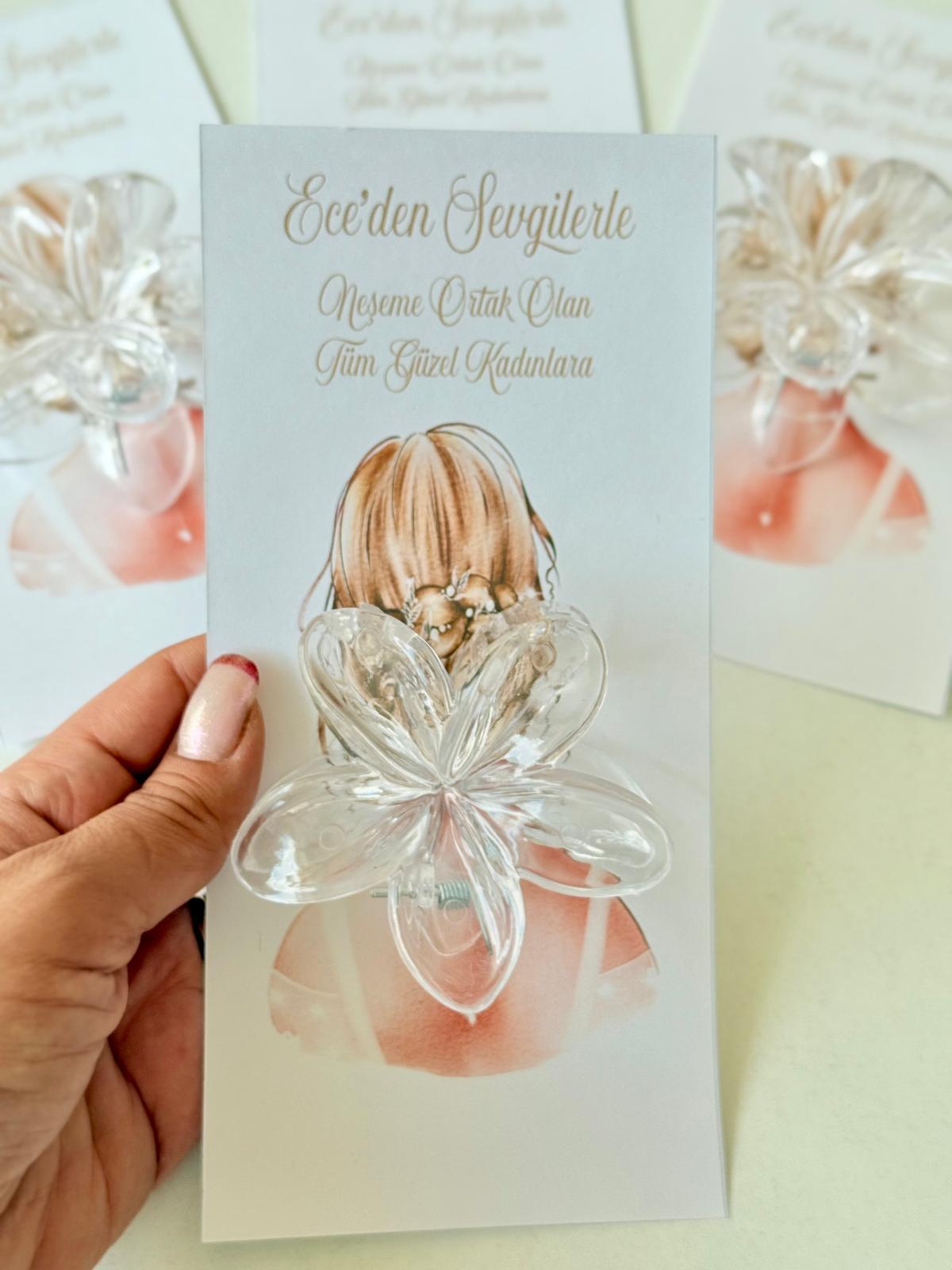 Bride Personalized Lotus Hair Clip Set (1 pcs) – Elegant Gift for Special Days