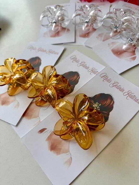 Bride Personalized Lotus Hair Clip Set (10 pcs) – Elegant Gift for Special Days