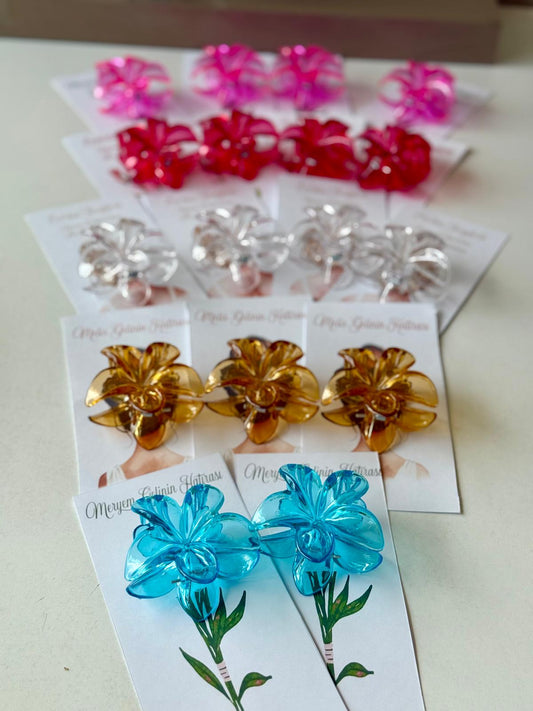 Bride Personalized Lotus Hair Clip Set (5 pcs) – Elegant Gift for Special Days