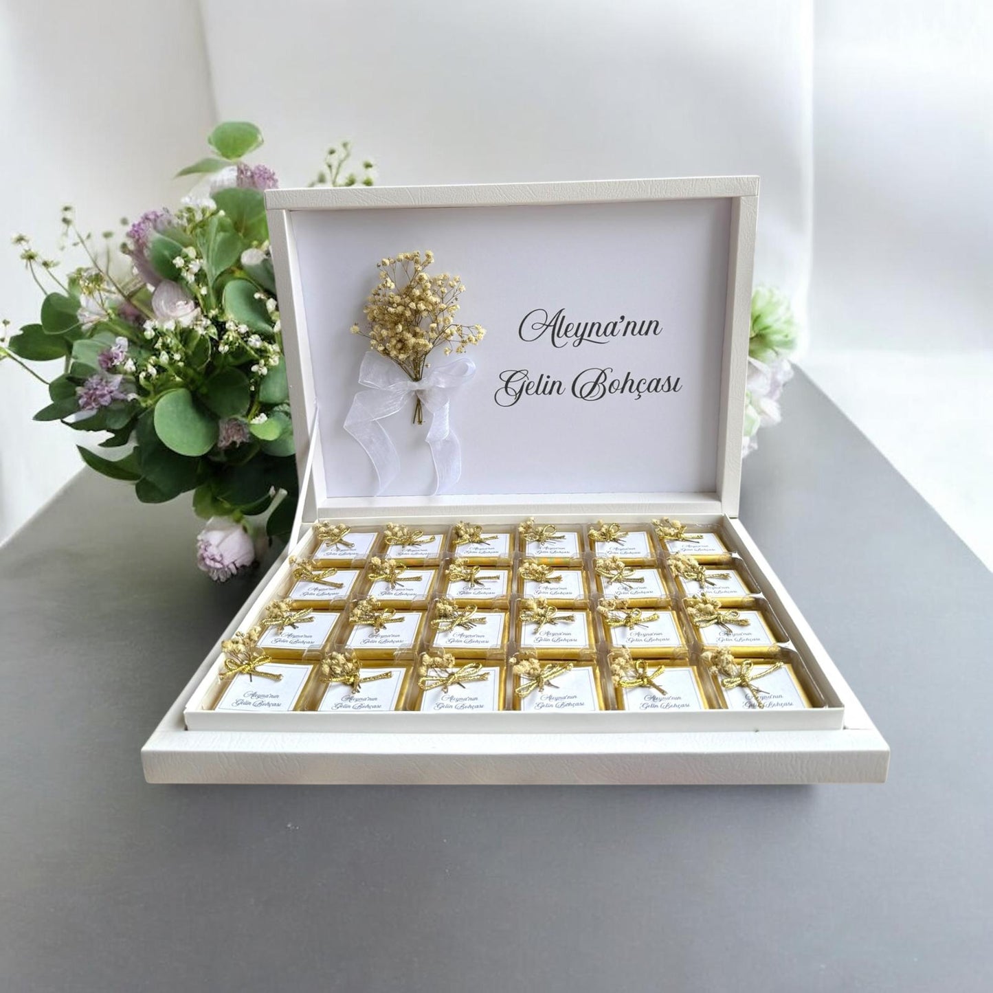 Gelin Bohçası Çikolatası 48 Adet (Söz, Nişan, Düğün, Nikah)